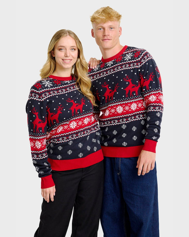 Cheeky Reindeer Christmas Sweater - Women's