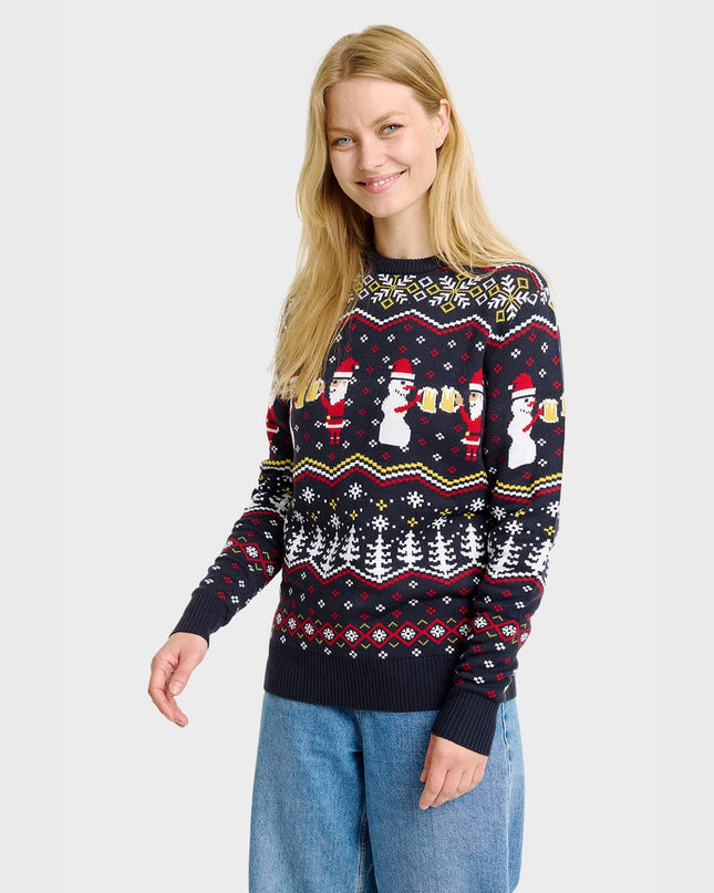 Cheers Santa Christmas Sweater - Women