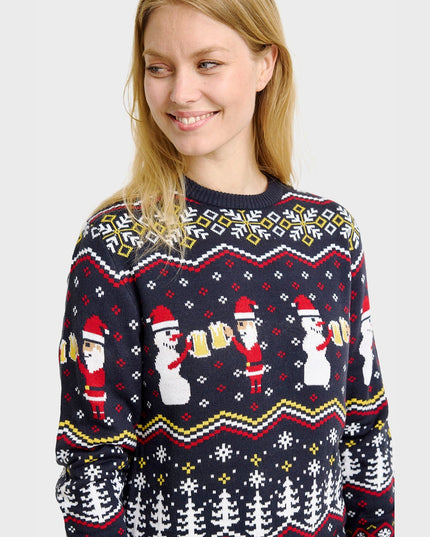 Cheers Santa Christmas Sweater - Women