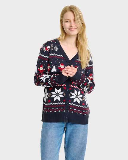 Santa's Christmas Cardigan for Women