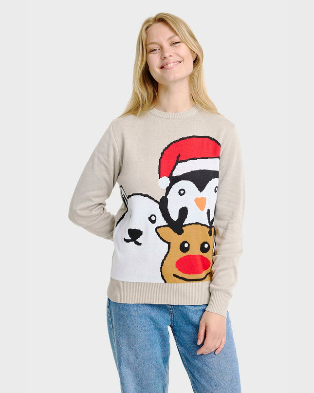 Animal Christmas Sweater - Women