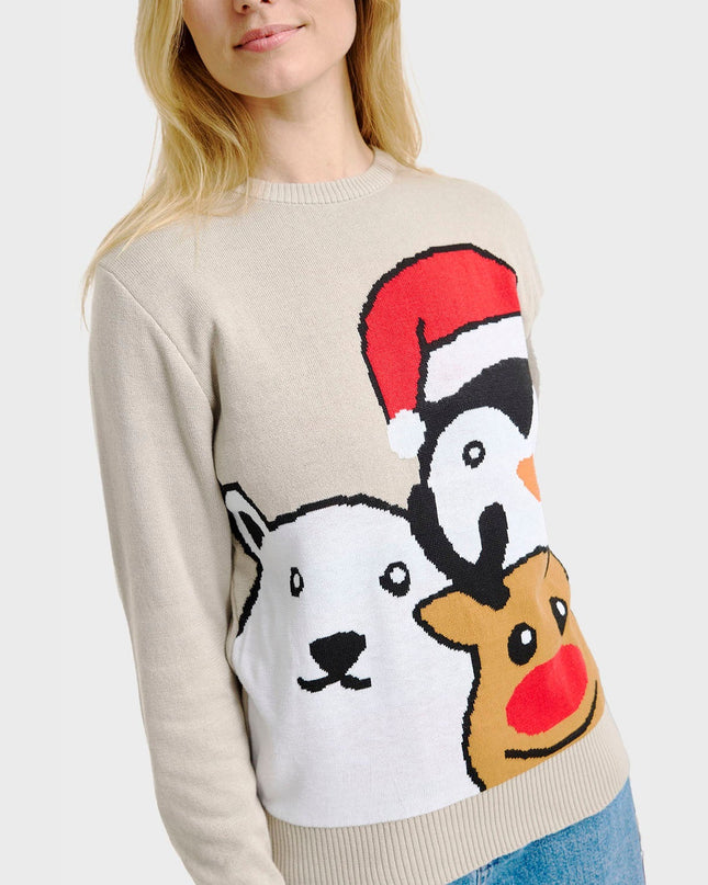 Animal Christmas Sweater - Women