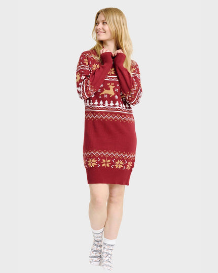 Christmas Turtleneck Dress for Women