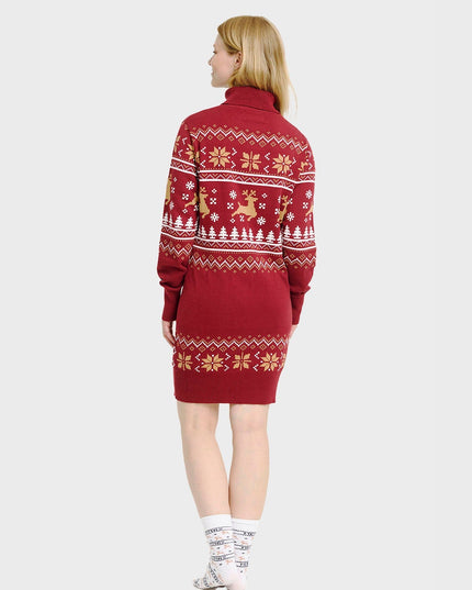 Christmas Turtleneck Dress for Women