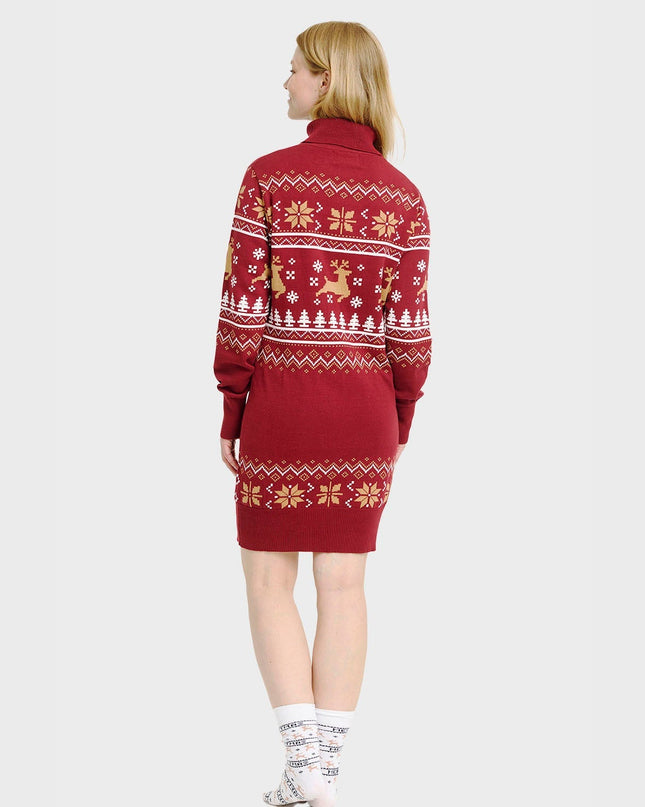 Christmas Turtleneck Dress for Women