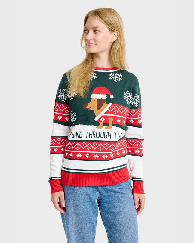 Dashing Around Christmas Sweater - Women