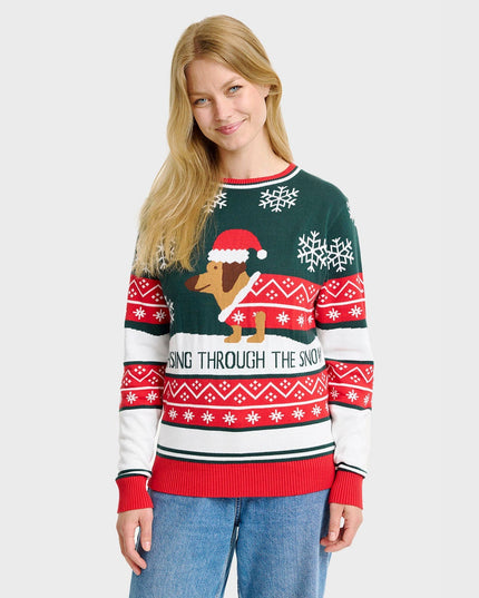 Dashing Around Christmas Sweater - Women