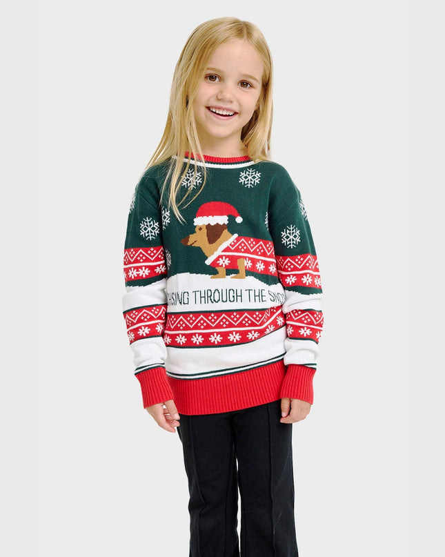 Dashing Around Christmas Sweater - Kids