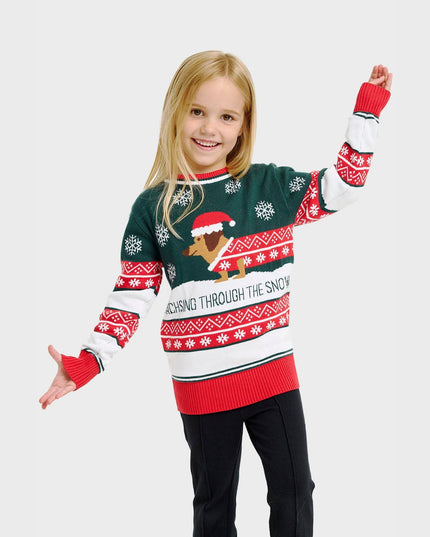Dashing Around Christmas Sweater for Kids