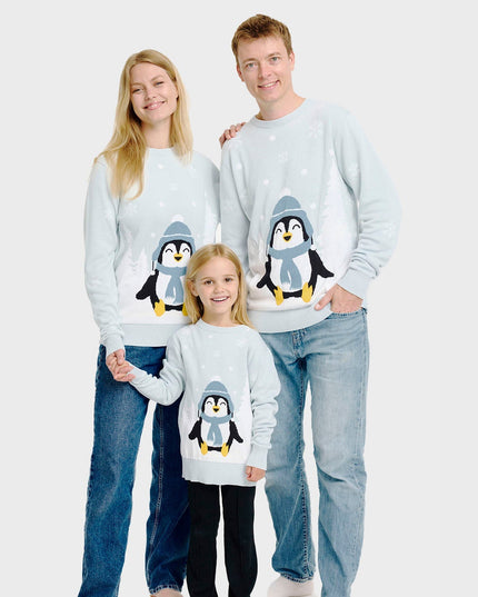 Adorable Penguin Christmas Sweater - Kids