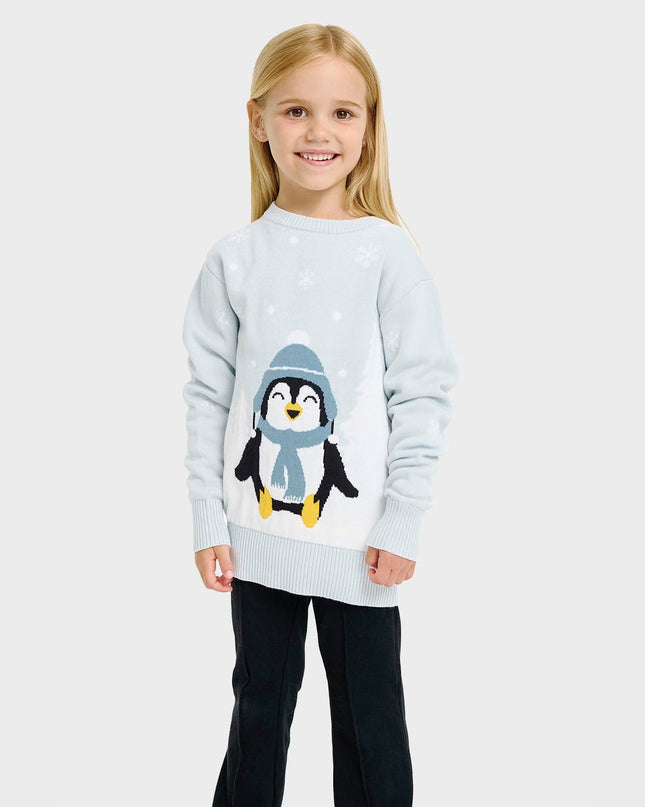 Adorable Penguin Christmas Sweater for Kids