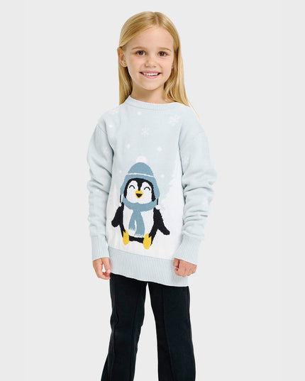 Adorable Penguin Christmas Sweater - Kids