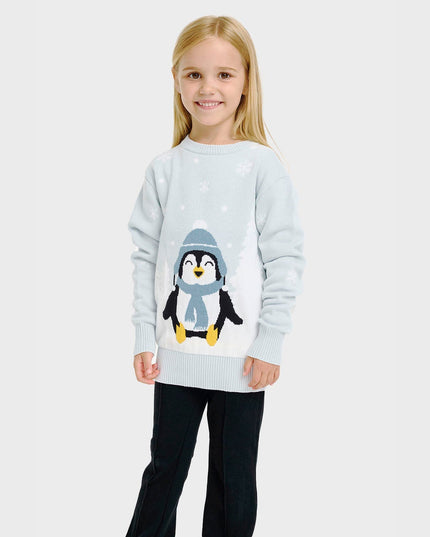 Adorable Penguin Christmas Sweater - Kids