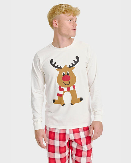 Reindeer Pajama Top for Men - Holiday Collection