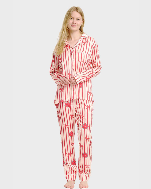 Satin Women's Christmas Pajamas for Festive Nights