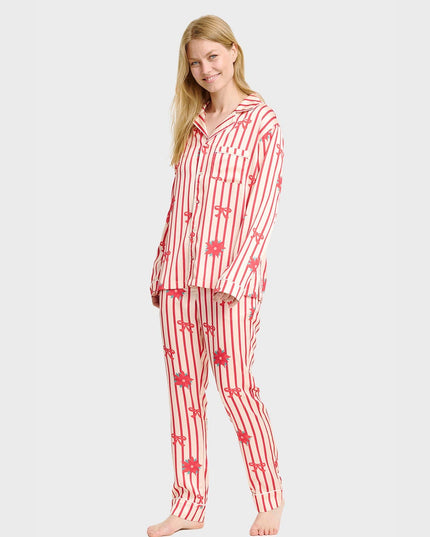 Satin Women's Christmas Pajamas for Festive Nights
