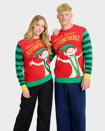 Elf Confidence Christmas Sweater - Men