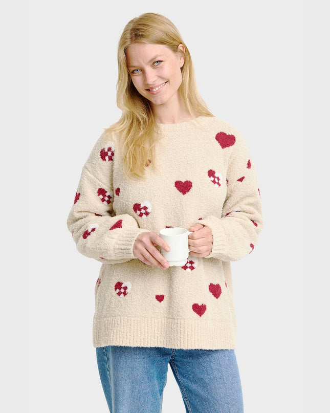 Christmas Heart Sweater for Women