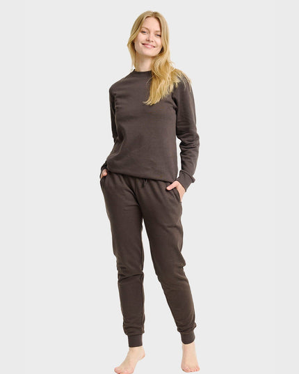 Brown Women's Sweatset for Festive Comfort