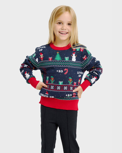 Vintage Gaming Christmas Sweater for Kids - Family Favorite