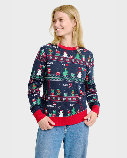 Vintage Gaming Christmas Sweater for Women - Holiday Style