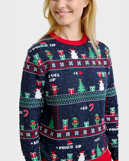 Vintage Gaming Christmas Sweater for Women - Holiday Style