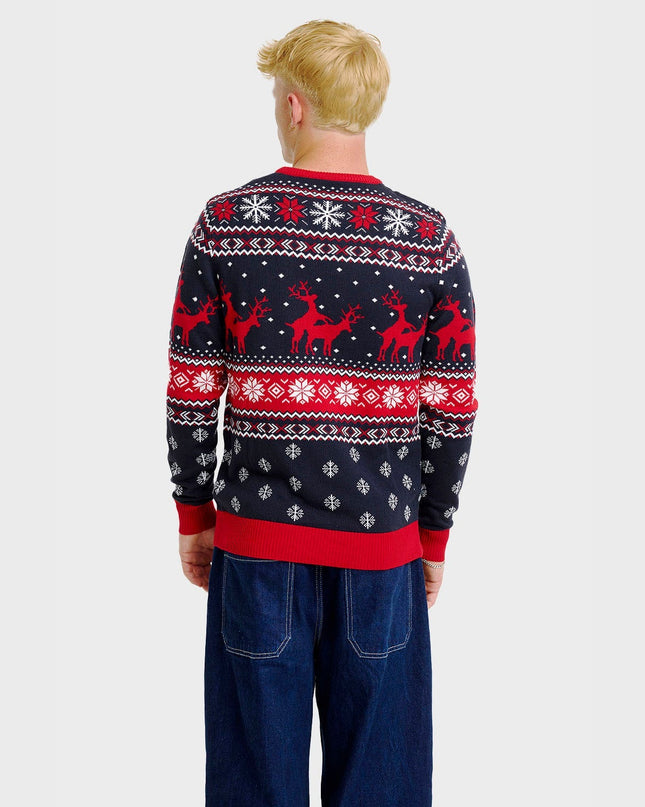 Cheeky Reindeer Christmas Sweater - Men's