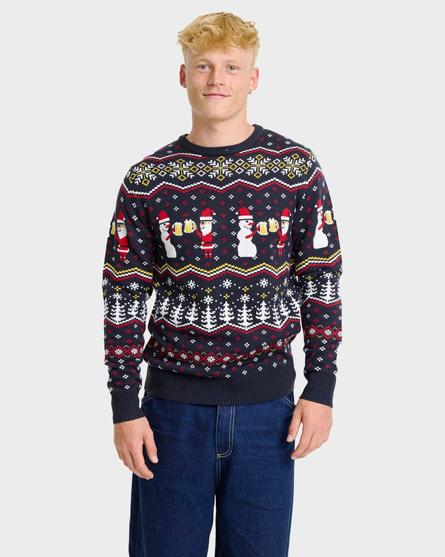 Cheers Santa Christmas Sweater - Men
