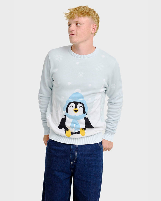 Adorable Penguin Christmas Sweater for Men