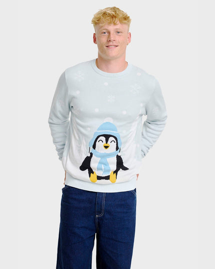 Adorable Penguin Christmas Sweater for Men