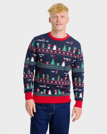 Vintage Gaming Christmas Sweater for Men - Festive Fashion