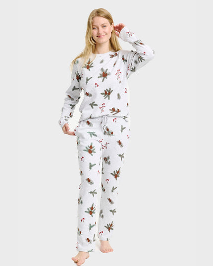 Ribbed Pajama Set for Women - Ideal for Family Holidays