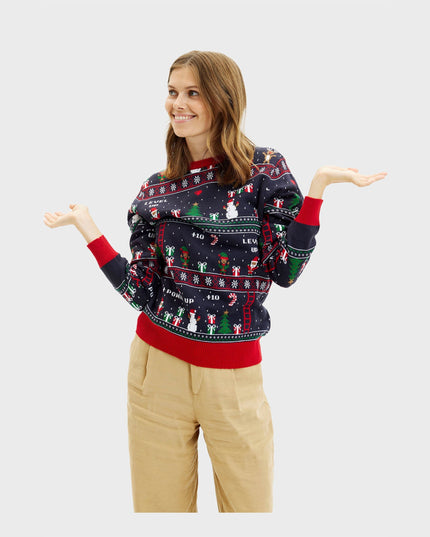 Vintage Gamer Christmas Sweater for Women