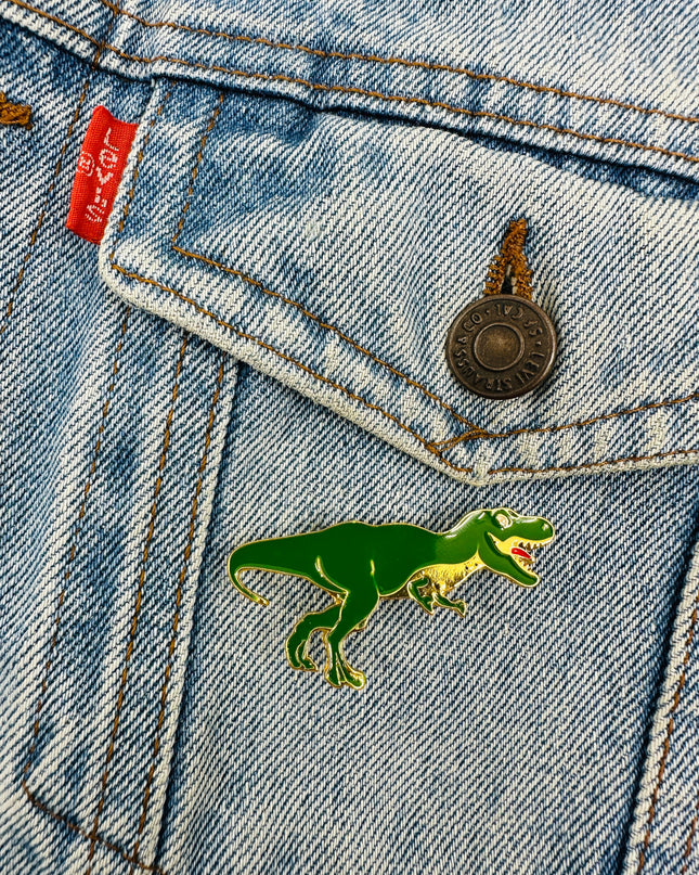 Cute T-Rex Pin for Family Christmas Fun