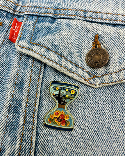 Brooch - Van Gogh Hourglass | Art-Inspired Accessories