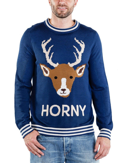 Men's Horny As Buck Ugly Christmas Sweater
