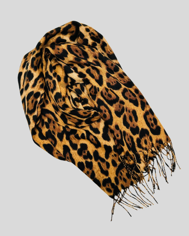 Leopard Scarf - Brown
