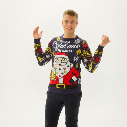 Have a Cold One with Santa Christmas Sweater