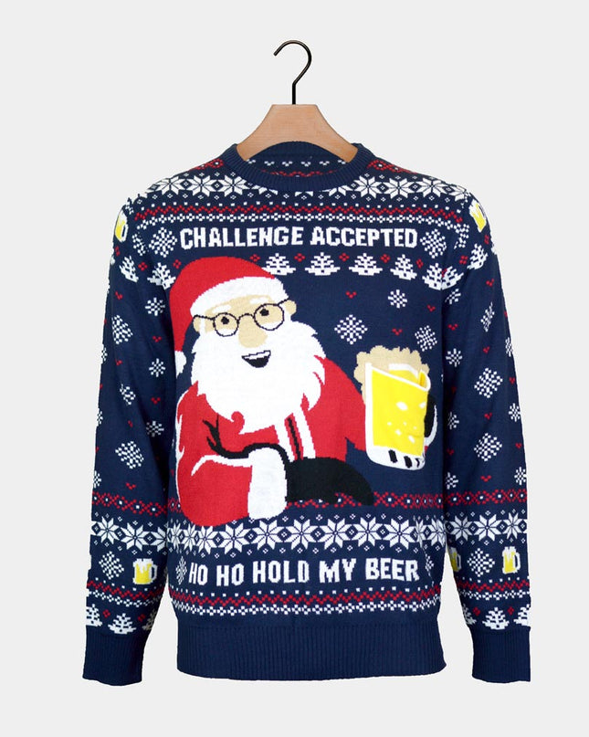 3D Beer Pocket Christmas Sweater for Couples