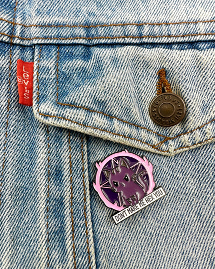 Hex Cat Enamel Pin Badge