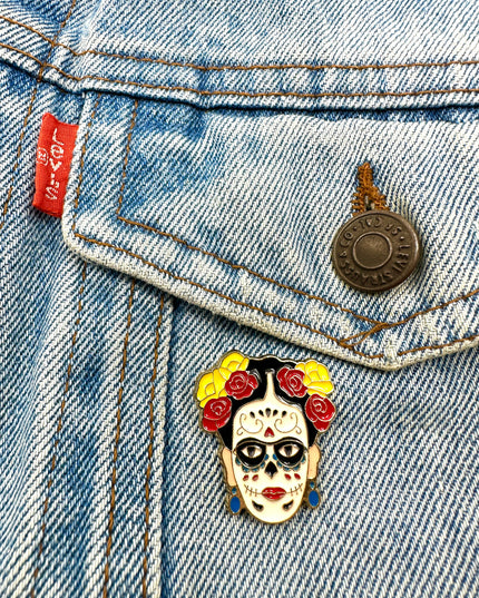 Frida Calavera Pin - Artistic Frida Inspired Accessory