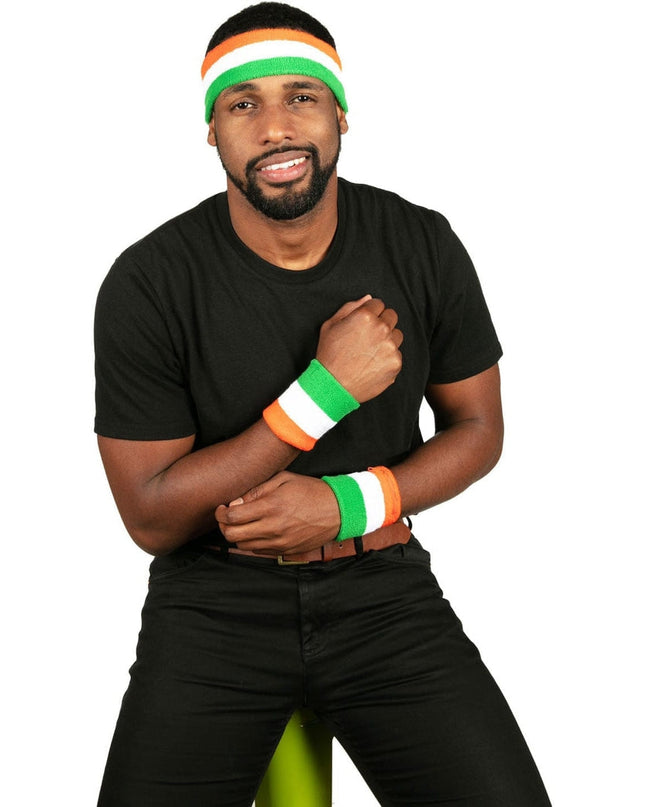 Irish Flag Zippered Sweatband Set