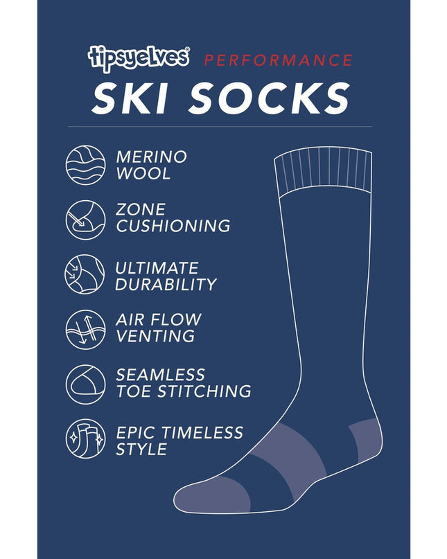 Men's Retro USA Performance Ski Socks (Fits Sizes 8-11M)