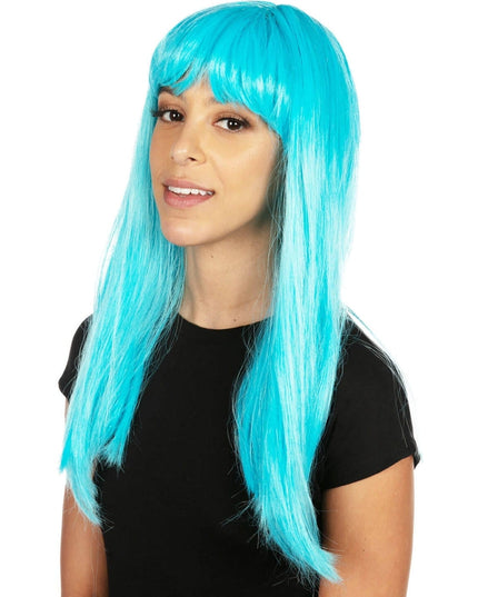 Light Blue Wig With Bangs