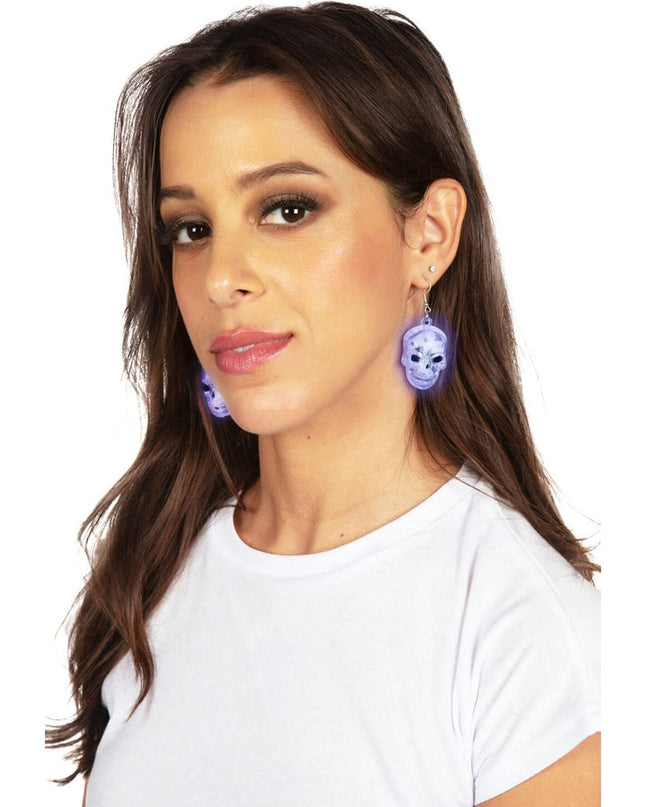 Light Up Skull Earrings