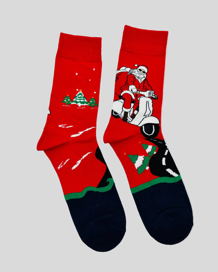 Socks - Biker Santa - Fun Christmas Accessory