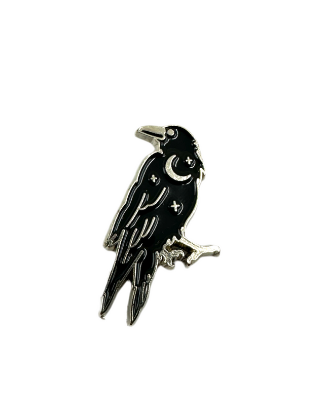 Crow Pin Badge | Tags: Accessories