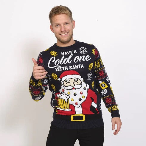 Have a Cold One with Santa Christmas Sweater