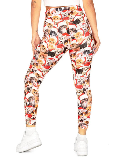 Christmas Cat High Waisted Leggings
