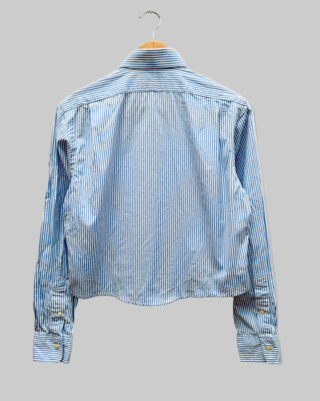 Vintage-uudelleentyöstetty paita - Raidallinen crop-paita III